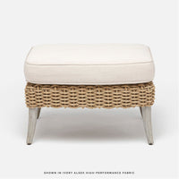 Made Goods Arla Faux Rope Outdoor Ottoman in Alsek Fabric