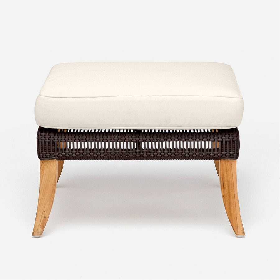 Made Goods Aurora Woven Outdoor Ottoman in Lambro Boucle