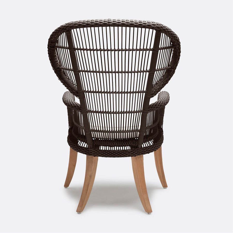 Made Goods Aurora Woven Wingback Outdoor Dining Chair in Havel Velvet