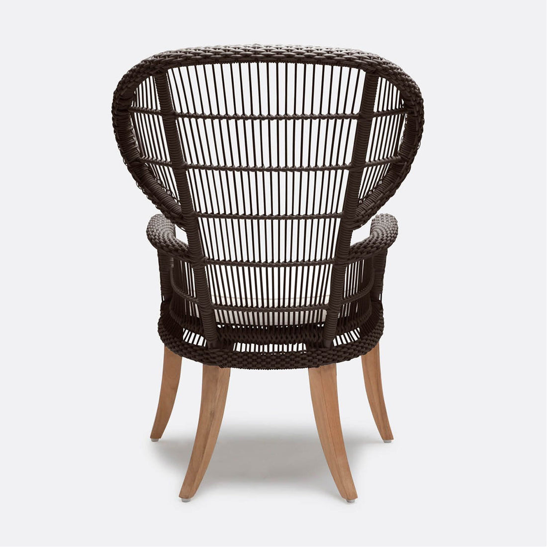 Made Goods Aurora Woven Wingback Outdoor Dining Chair in Lambro Boucle