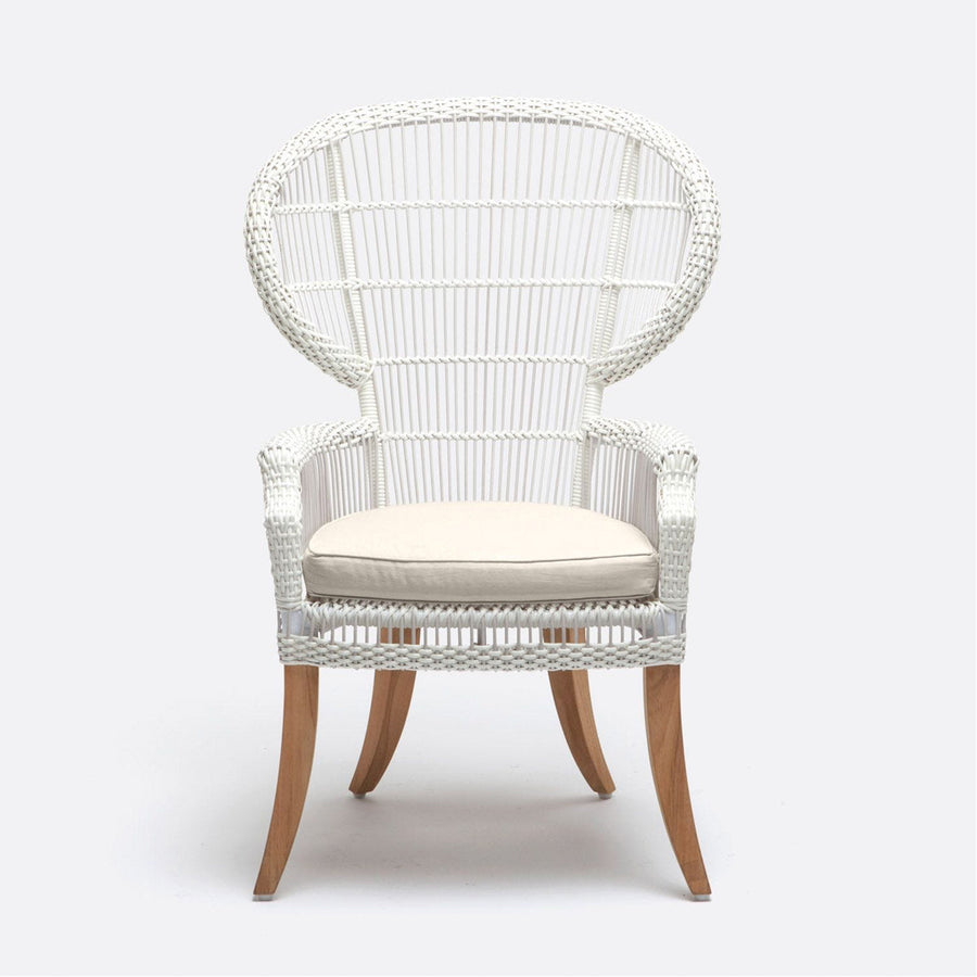 Made Goods Aurora Woven Wingback Outdoor Dining Chair in Alsek Fabric