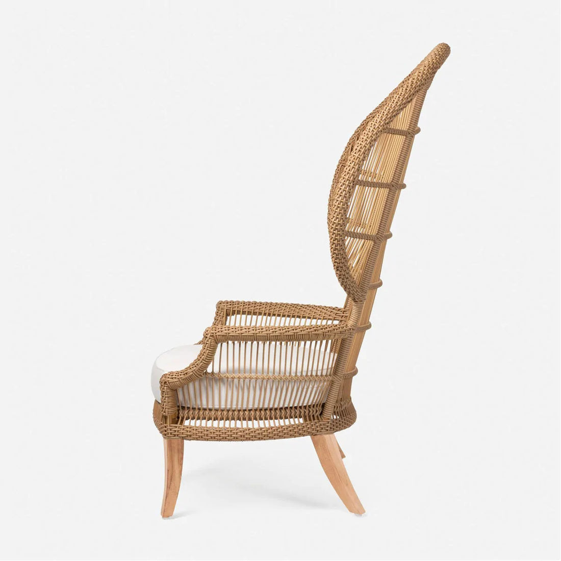 Made Goods Aurora Woven Wingback Outdoor Lounge Chair in Volta Fabric