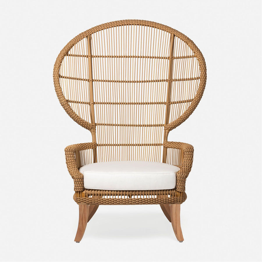 Made Goods Aurora Woven Wingback Outdoor Lounge Chair in Clyde Fabric