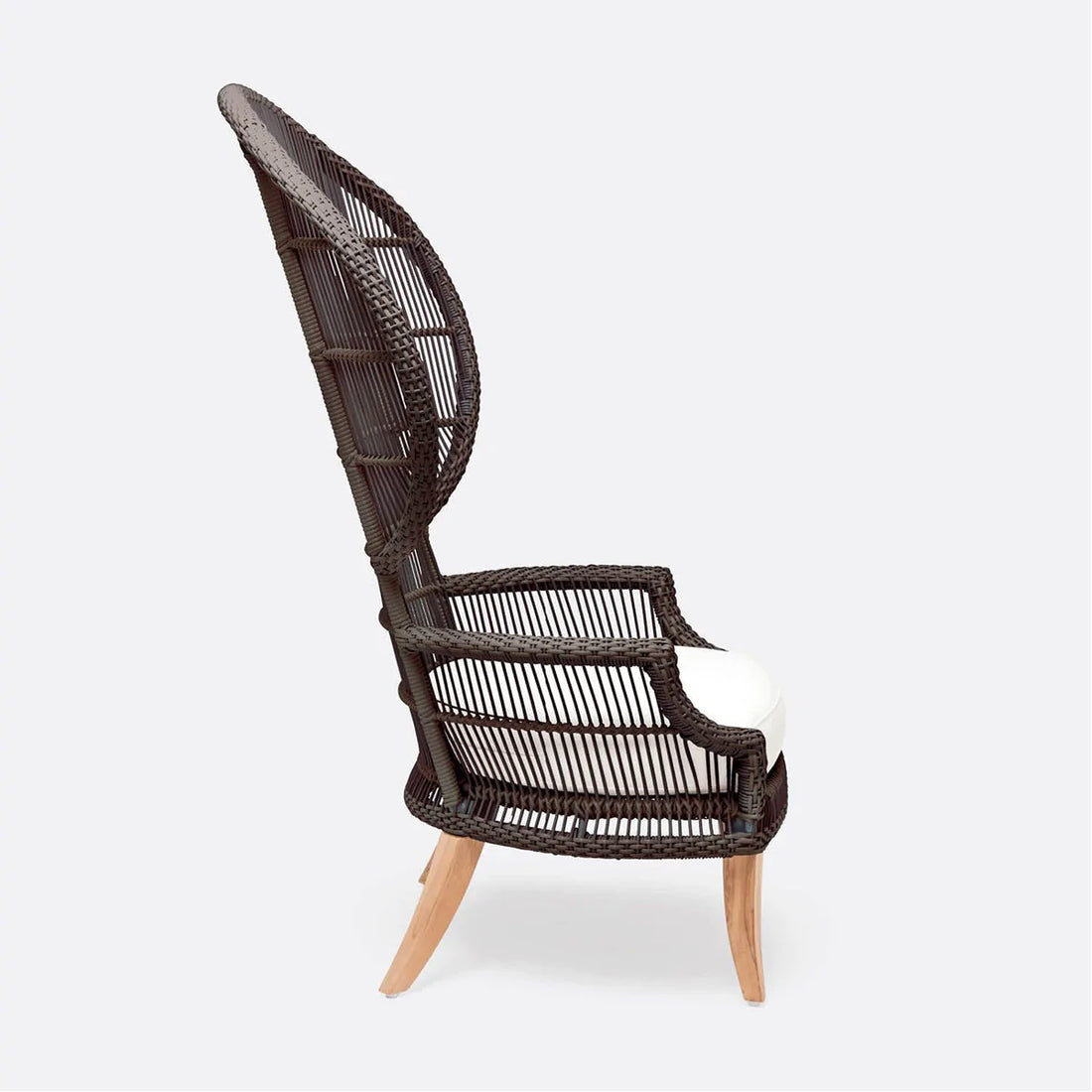 Made Goods Aurora Woven Wingback Outdoor Lounge Chair in Pagua Fabric