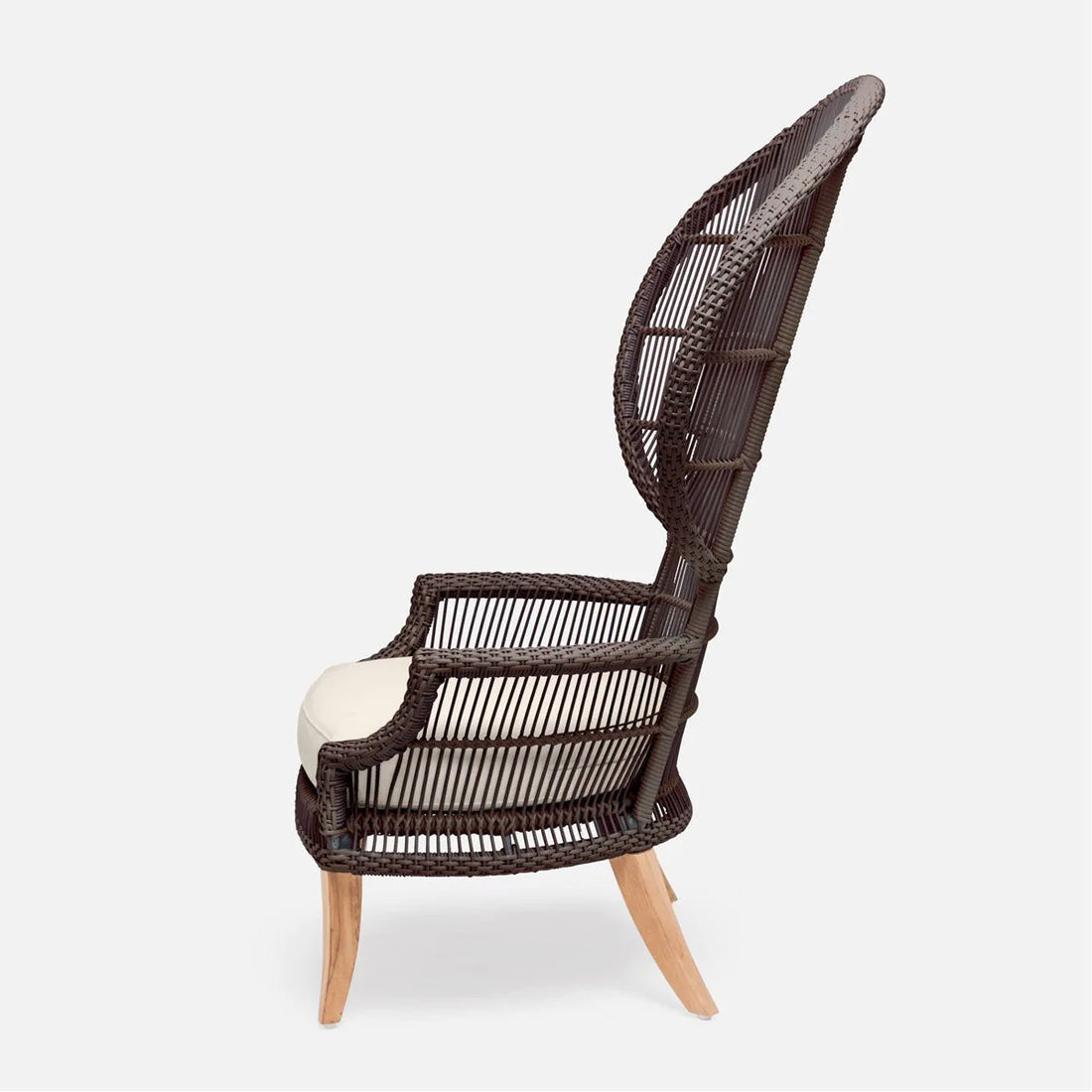 Made Goods Aurora Woven Wingback Outdoor Lounge Chair in Volta Fabric