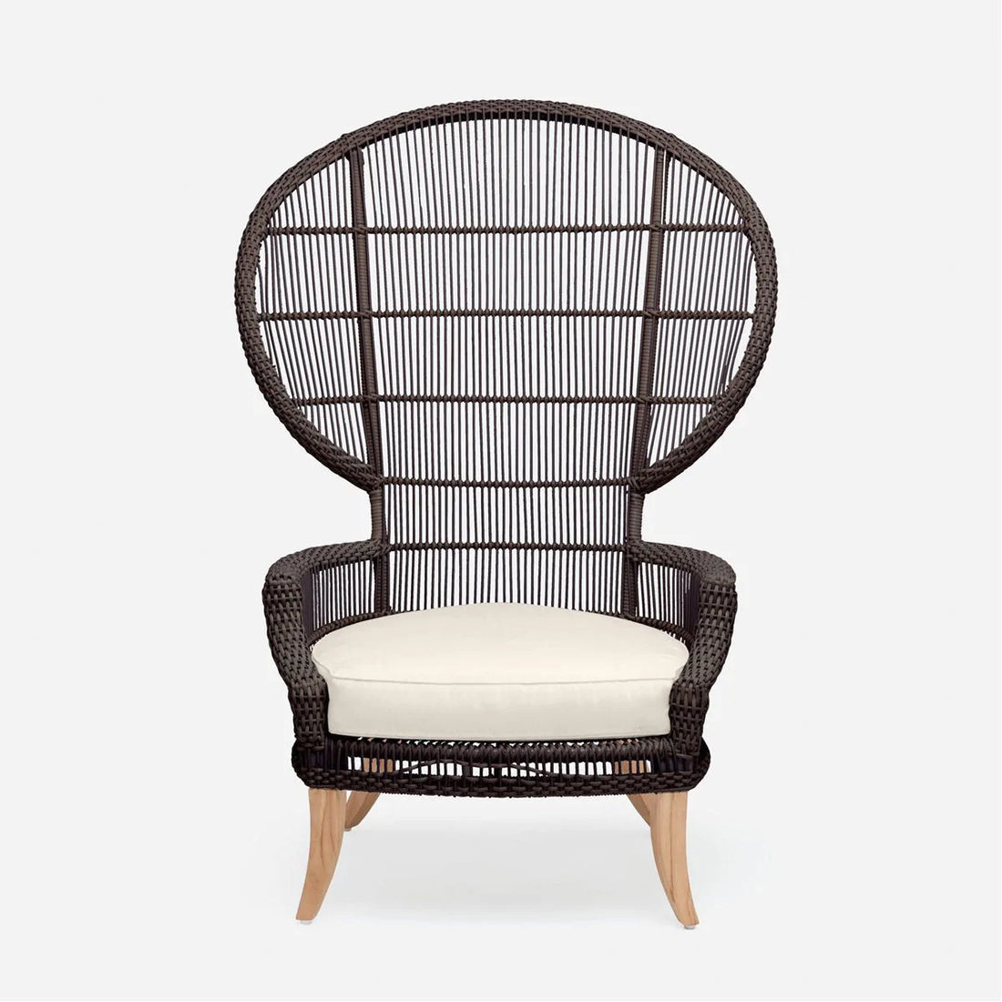 Made Goods Aurora Woven Wingback Outdoor Lounge Chair in Danube Fabric