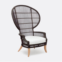 Made Goods Aurora Woven Wingback Outdoor Lounge Chair in Clyde Fabric