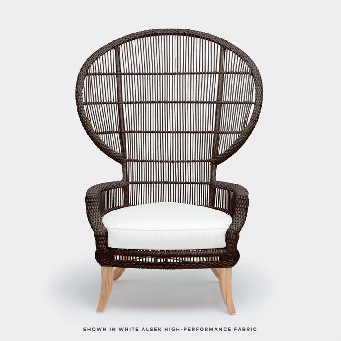 Made Goods Aurora Woven Wingback Outdoor Lounge Chair in Clyde Fabric