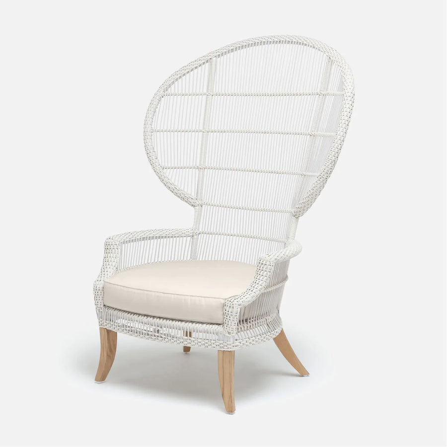 Made Goods Aurora Woven Wingback Outdoor Lounge Chair in Pagua Fabric