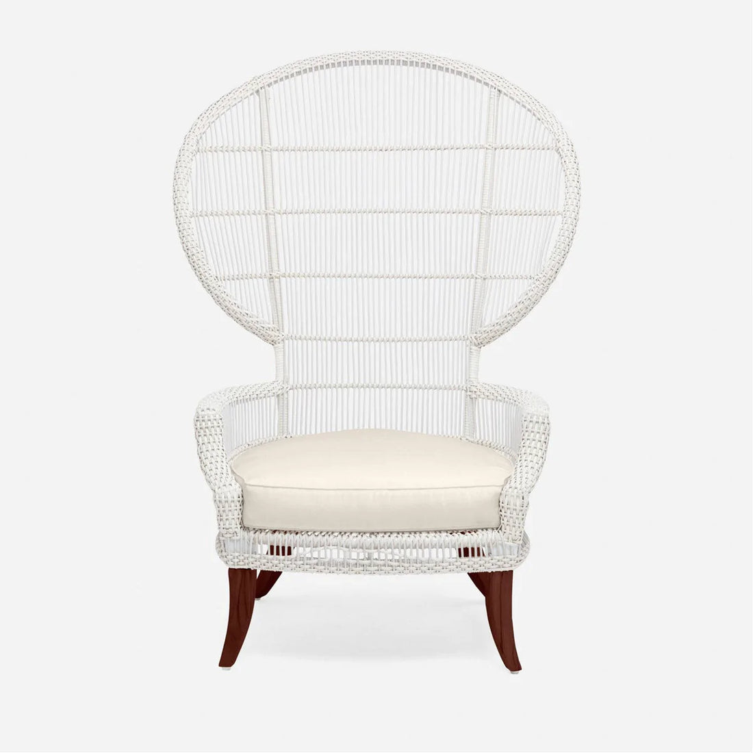 Made Goods Aurora Woven Wingback Outdoor Lounge Chair in Weser Fabric