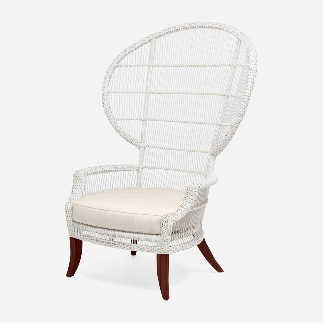 Made Goods Aurora Woven Wingback Outdoor Lounge Chair in Clyde Fabric