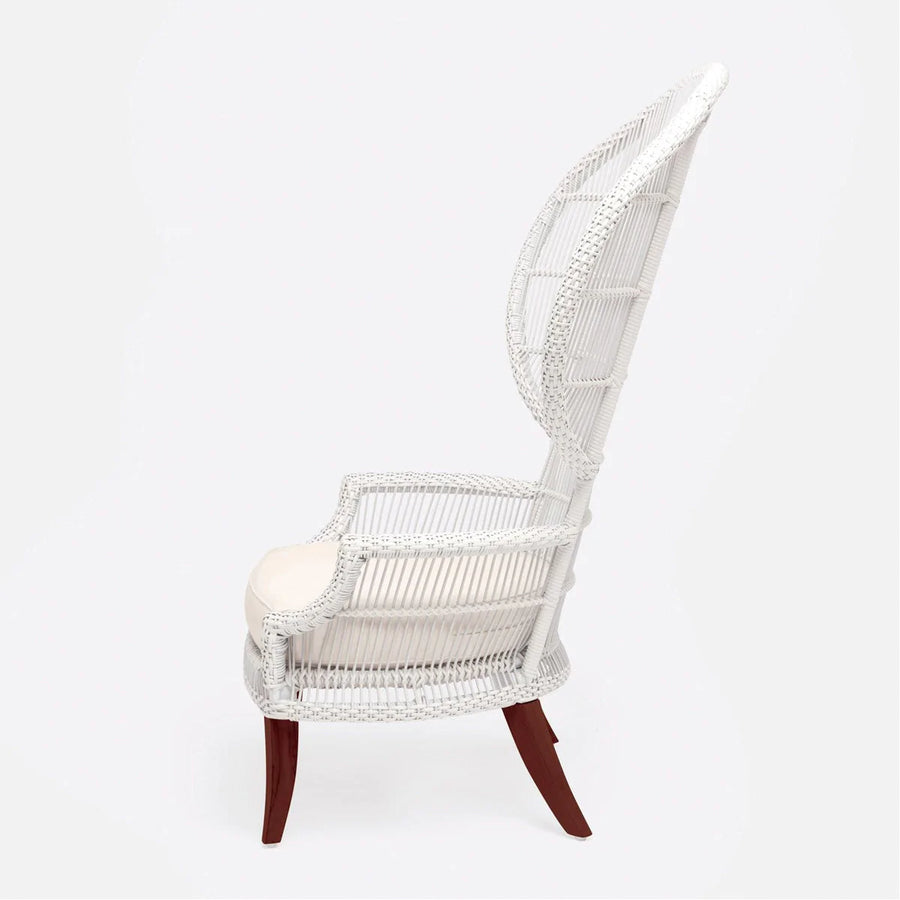 Made Goods Aurora Woven Wingback Outdoor Lounge Chair in Danube Fabric