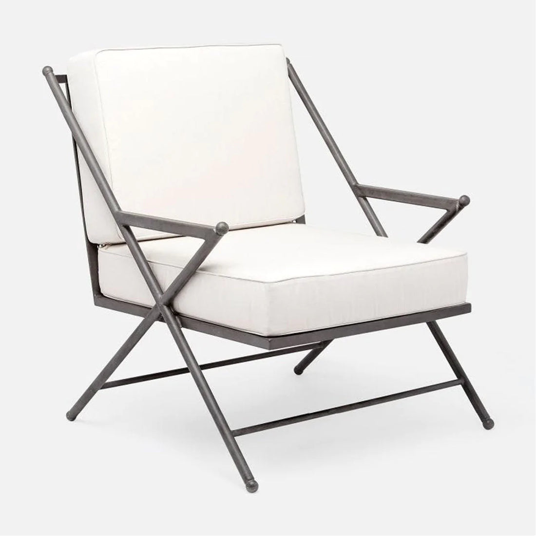 Made Goods Balta Metal XL Outdoor Lounge Chair, Pagua Fabric