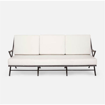 Made Goods Balta Metal Outdoor Sofa, Garonne Marine Leather