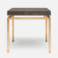 Made Goods Benjamin Floating Leg Side Table in Faux Shagreen