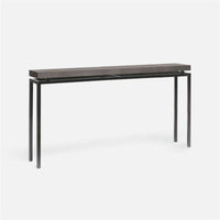 Made Goods Benjamin Floating Leg Console Table in Faux Shagreen Top