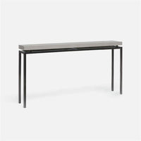 Made Goods Benjamin Floating Leg Console Table in Faux Shagreen Top