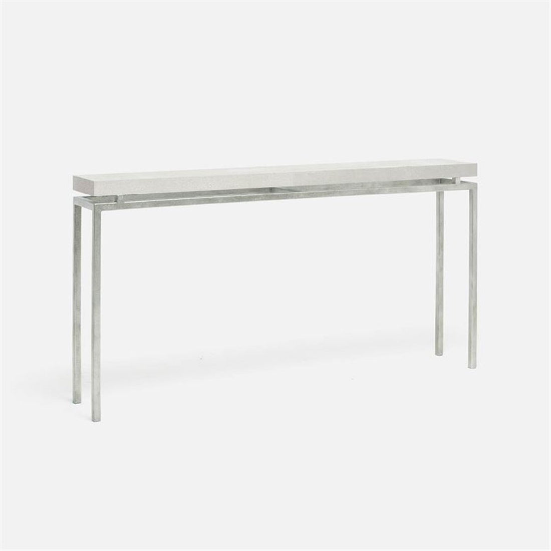 Made Goods Benjamin Floating Leg Console Table in Faux Shagreen Top