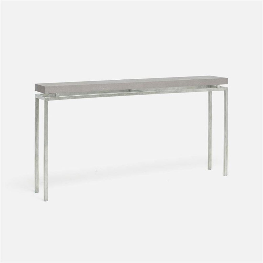 Made Goods Benjamin Floating Leg Console Table in Faux Shagreen Top