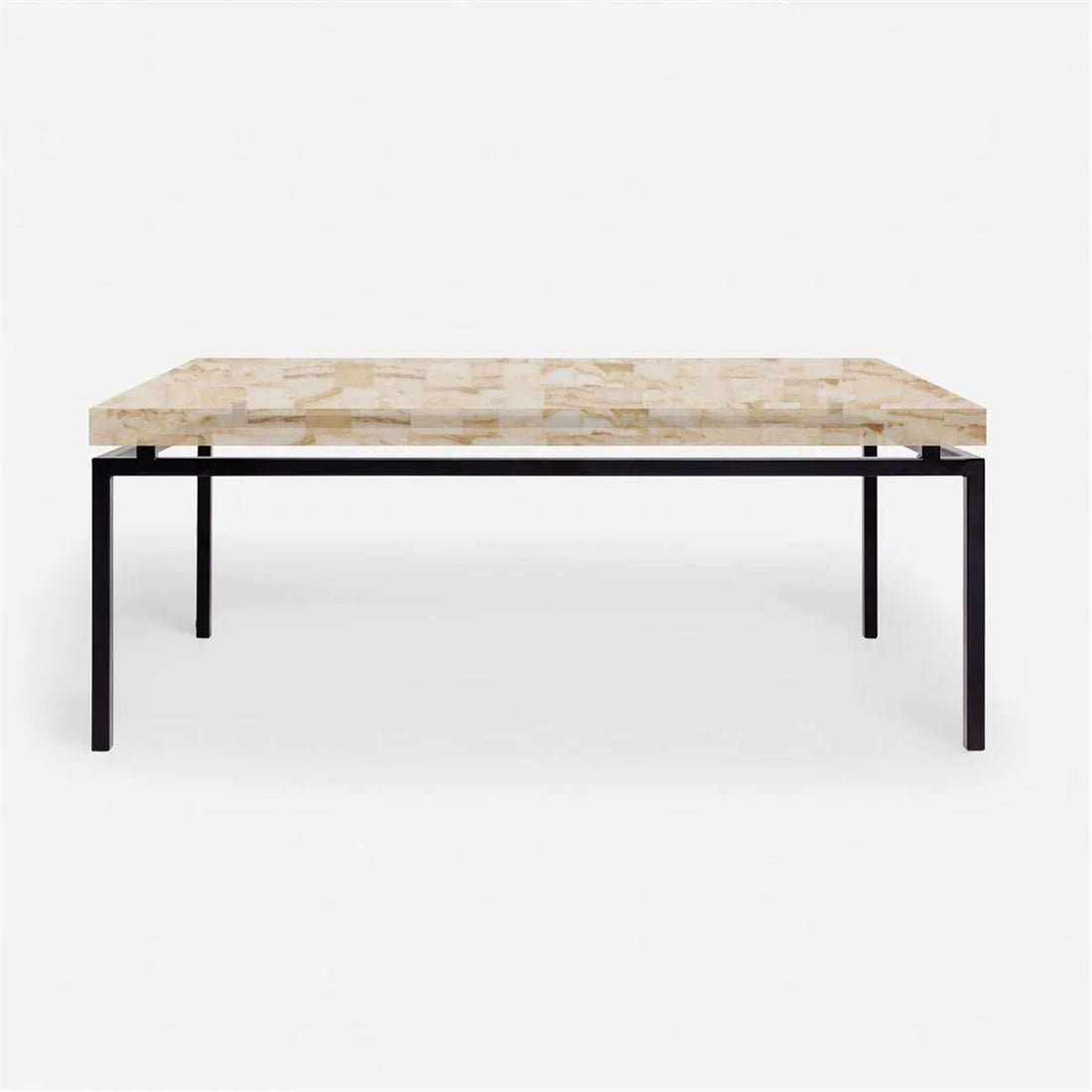 Made Goods Benjamin Floating Leg 48-Inch Coffee Table in Beige Crystal Stone Top