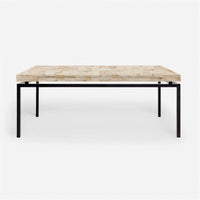 Made Goods Benjamin Floating Leg 48-Inch Coffee Table in Beige Crystal Stone Top