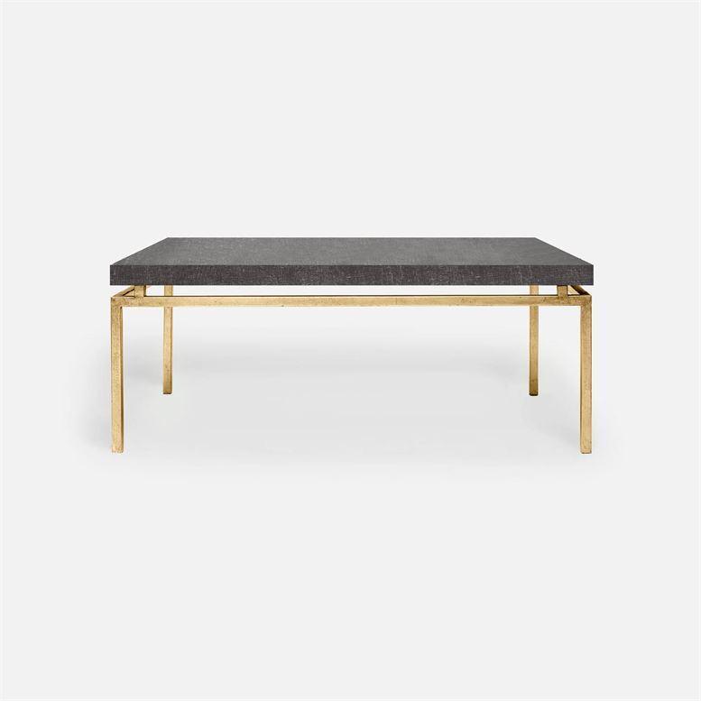 Made Goods Benjamin Floating Leg 48-Inch Coffee Table in Faux Linen