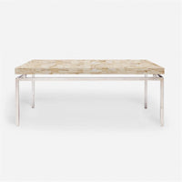 Made Goods Benjamin Floating Leg 48-Inch Coffee Table in Beige Crystal Stone Top