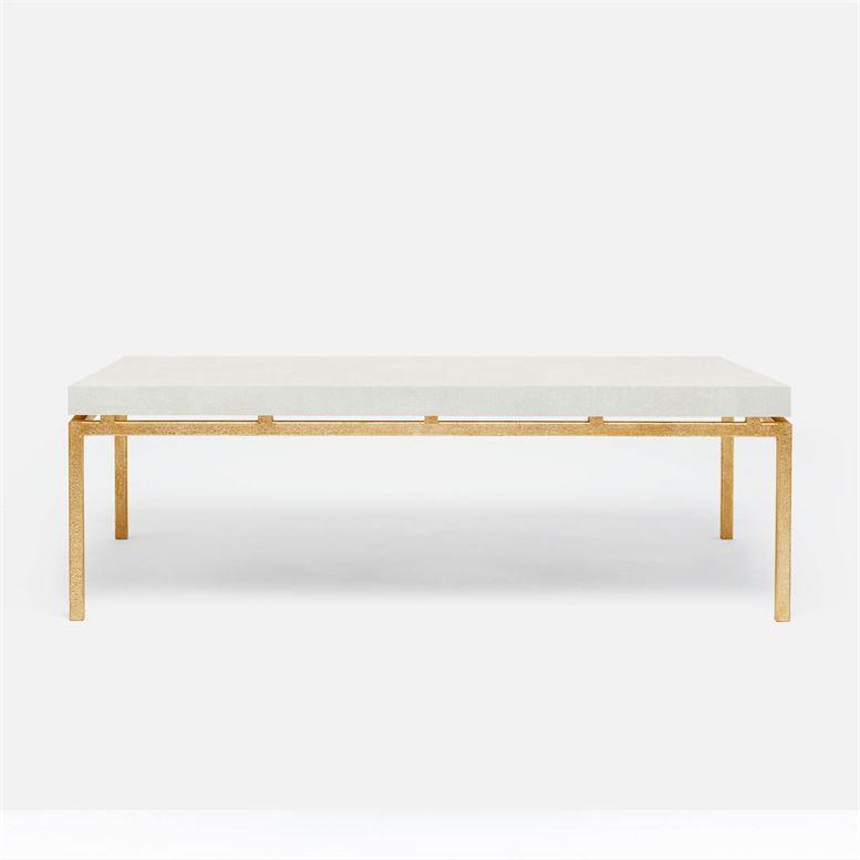 Made Goods Benjamin Floating Leg 52-Inch Coffee Table in Faux Shagreen Top