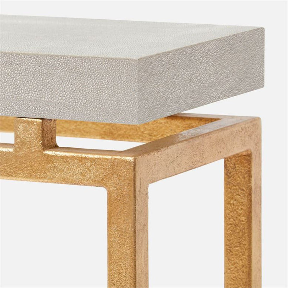 Made Goods Benjamin Floating Leg Console Table in Faux Shagreen Top