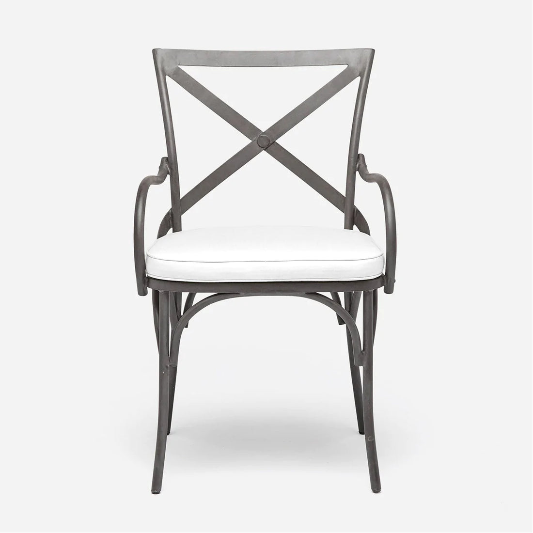 Made Goods Beverly Metal X-Back Outdoor Chair in Clyde Fabric