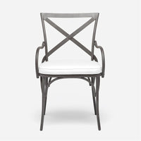 Made Goods Beverly Metal X-Back Outdoor Chair in Clyde Fabric