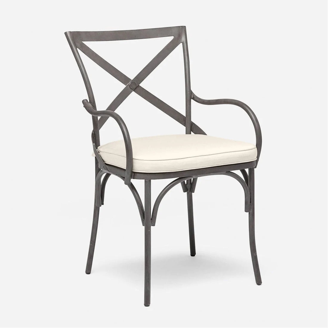 Made Goods Beverly Metal X-Back Outdoor Chair, Danube Fabric