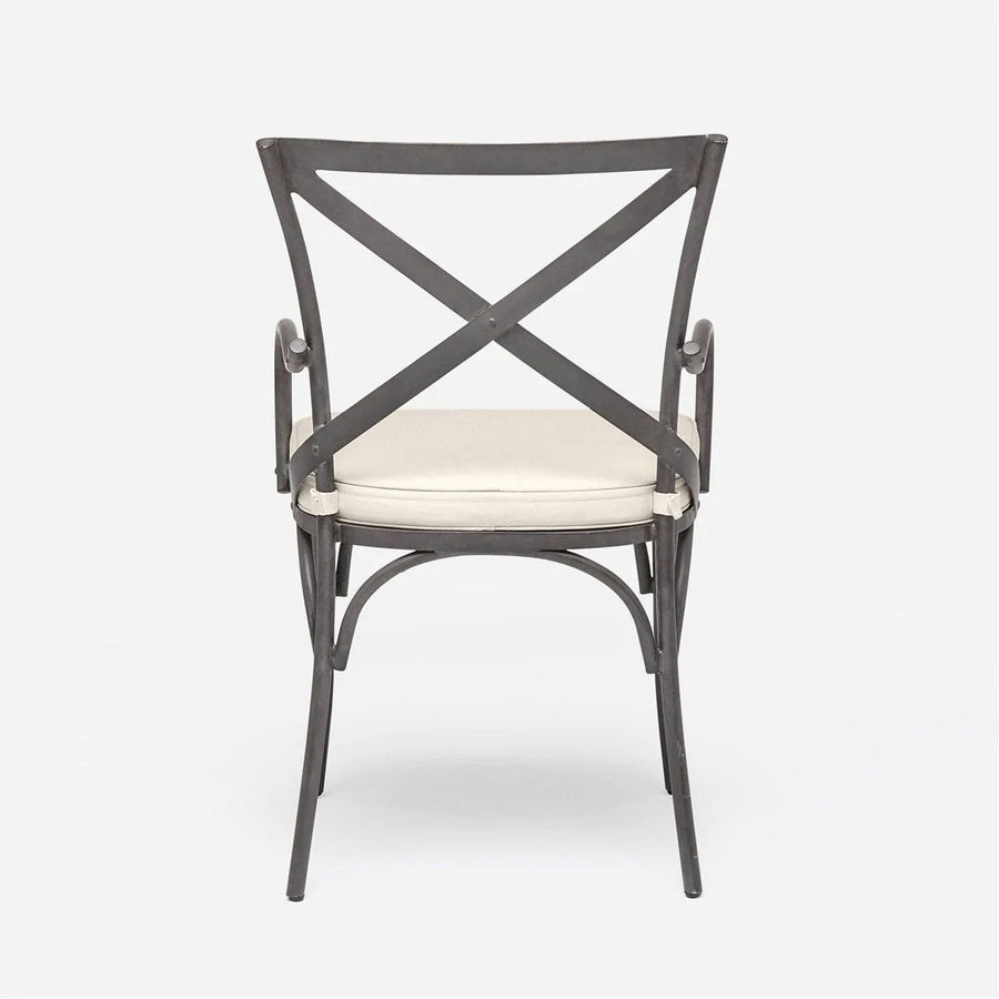 Made Goods Beverly Metal X-Back Outdoor Chair, Weser Fabric