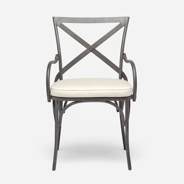 Made Goods Beverly Metal X-Back Outdoor Chair, Weser Fabric