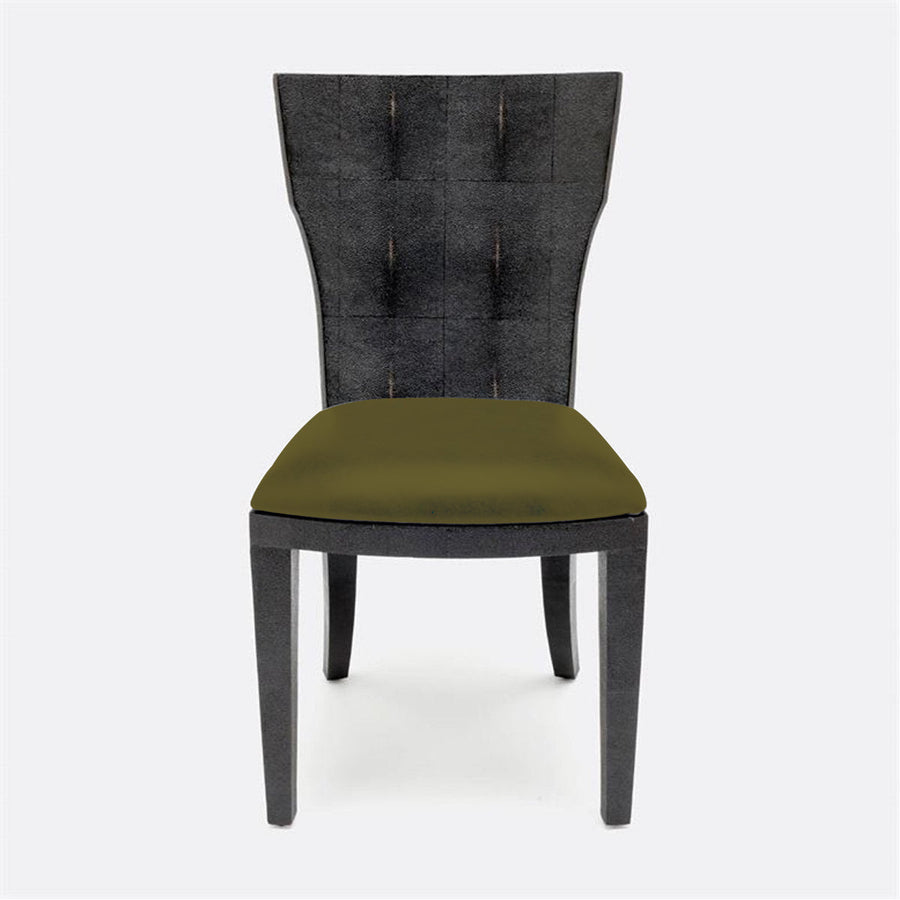 Made Goods Blair Vintage Faux Shagreen Chair in Liard Cotton Velvet