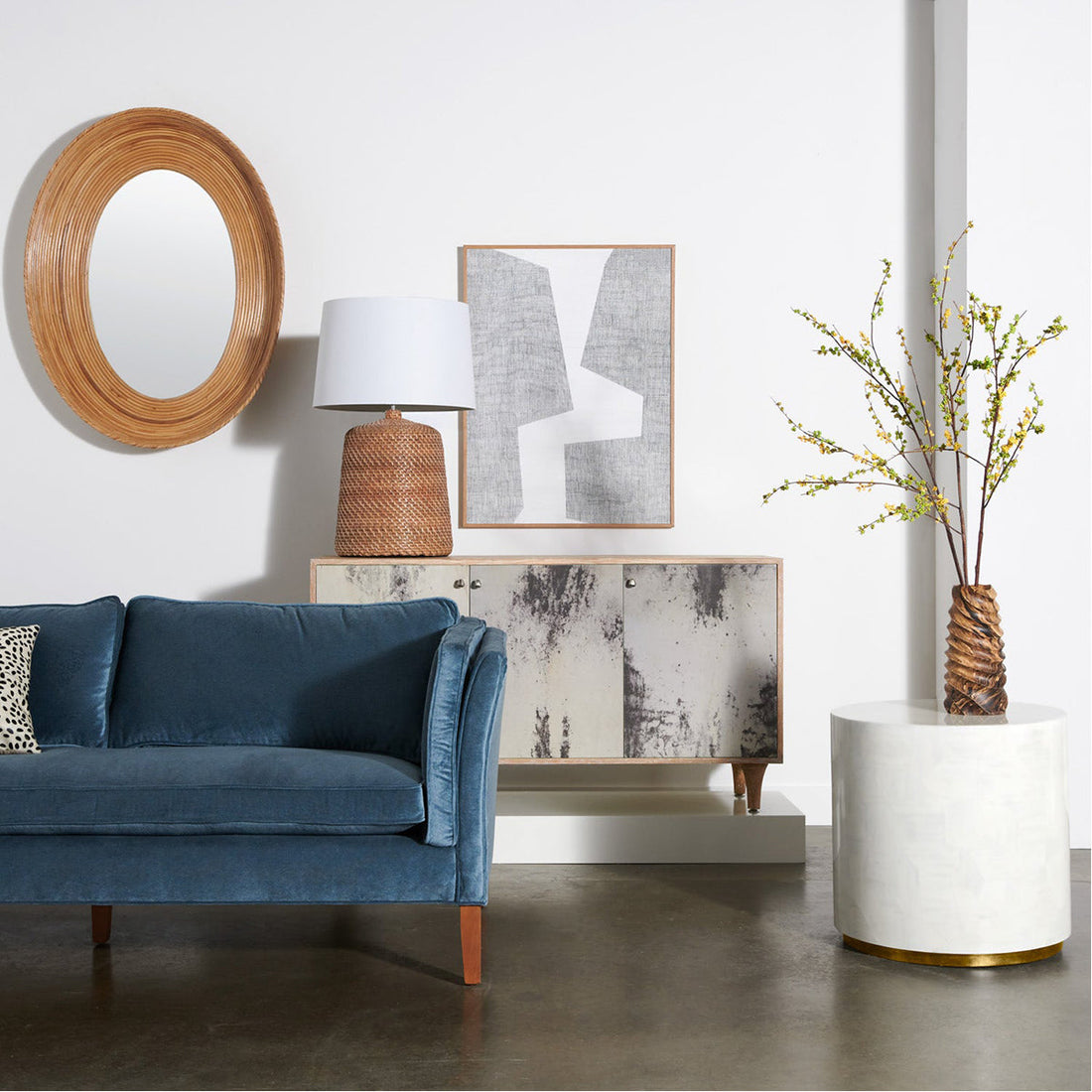 Made Goods Boyd Side Table in Faux Horn