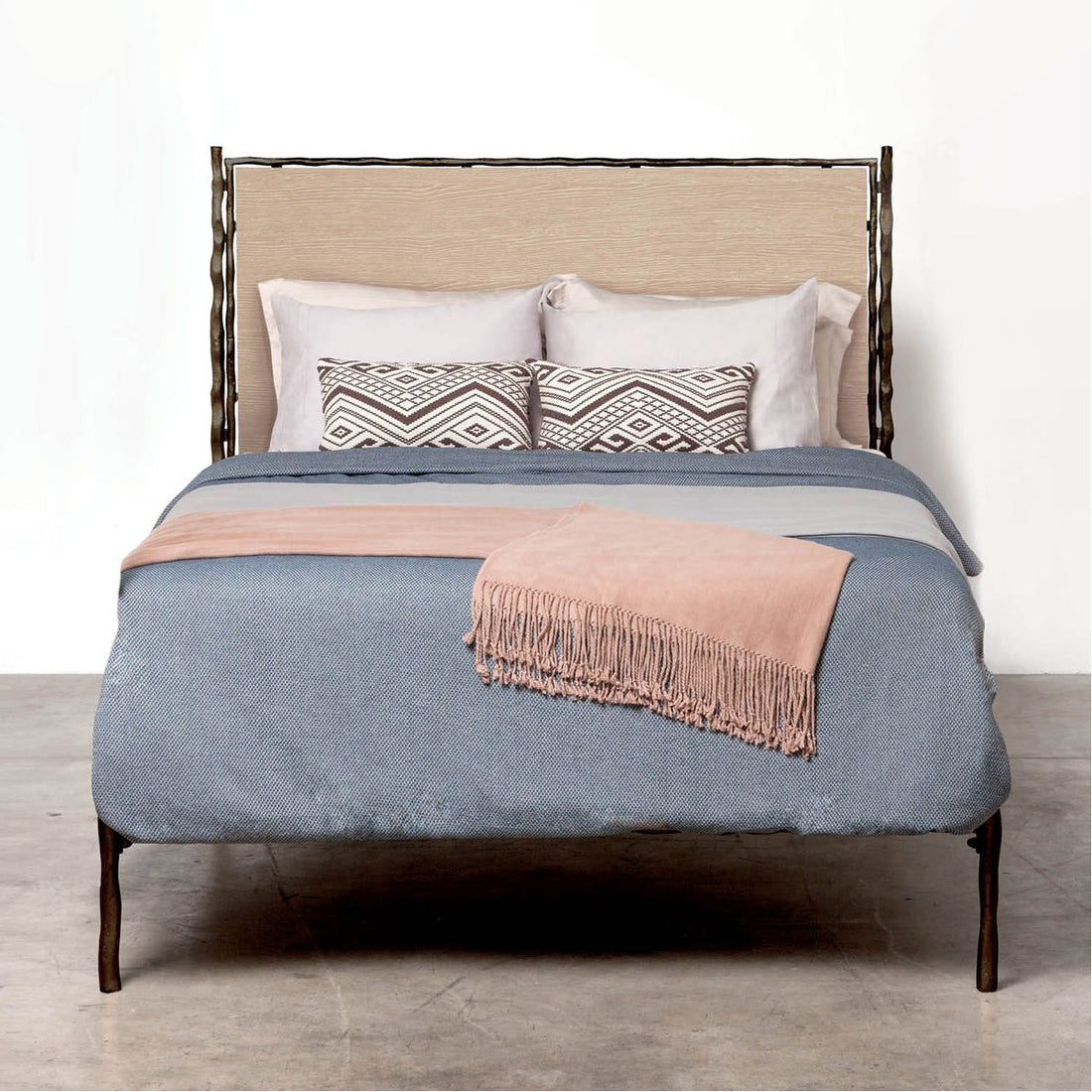 Made Goods Brennan Textured Bed in Volta Fabric