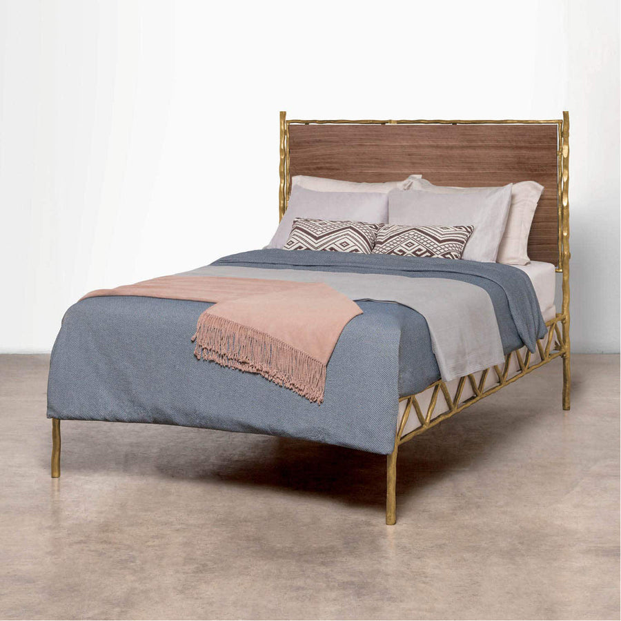 Made Goods Brennan Textured Bed in Mondego Cotton Jute