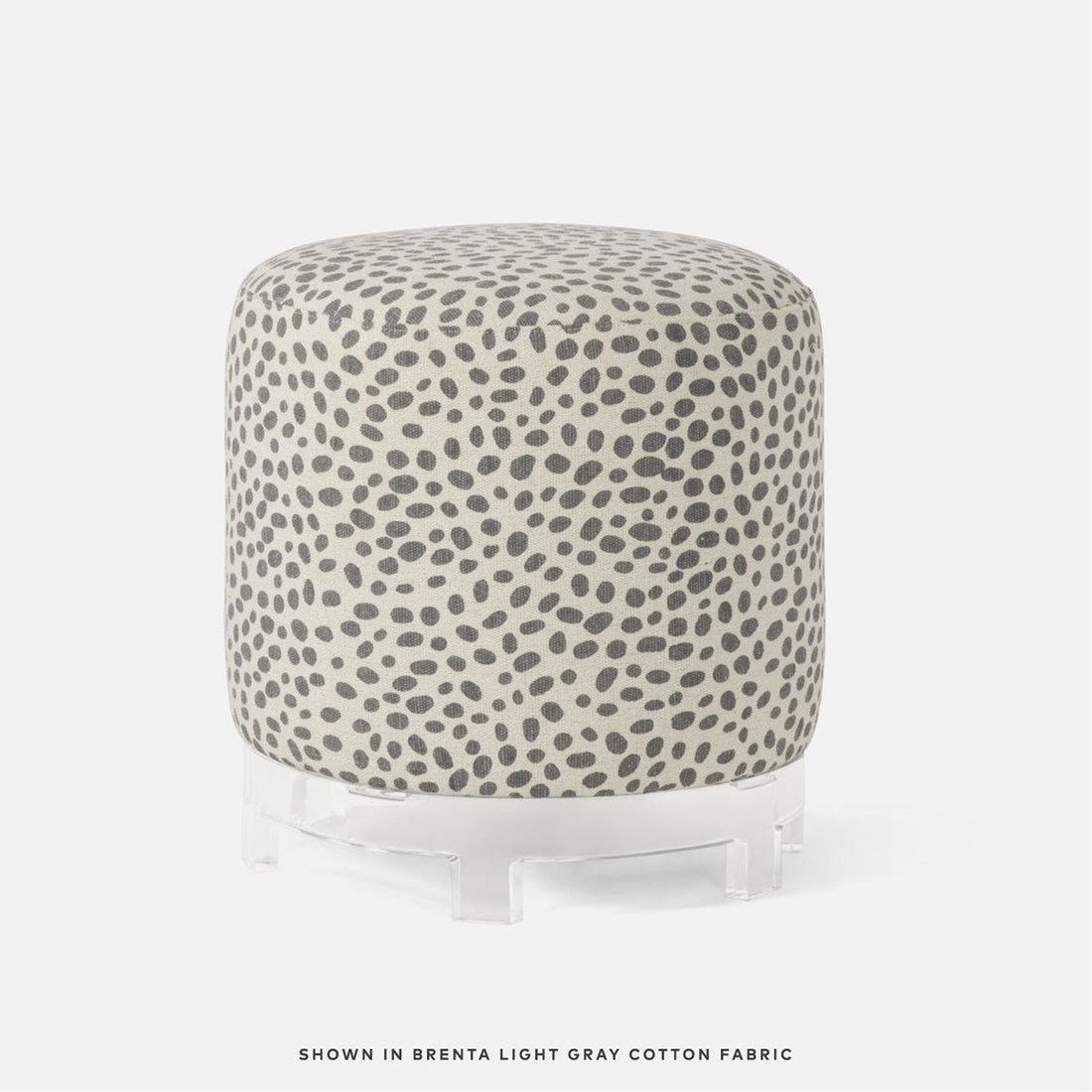 Made Goods Briar Upholstered Stool in Havel Outdoor Performance Velvet