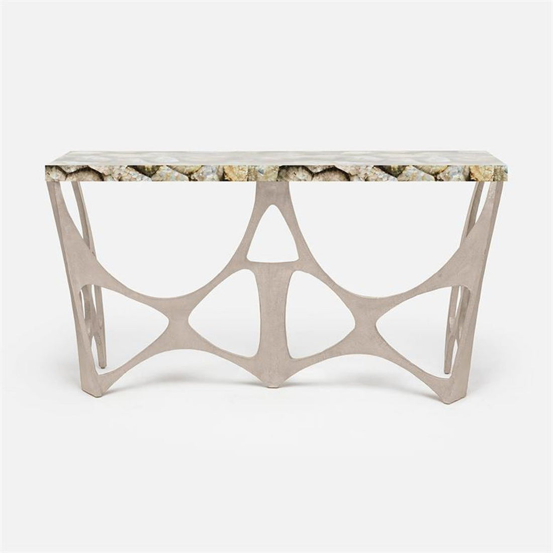 Made Goods Calloway Modernist Shell Top Console Table