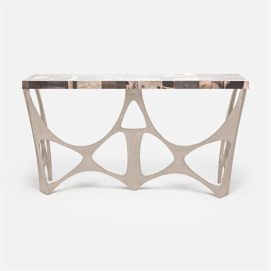 Made Goods Calloway Modernist Wood Top Console Table