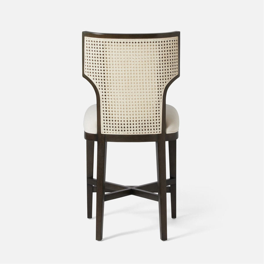 Made Goods Carleen Wingback Cane Counter Stool in Garonne Leather