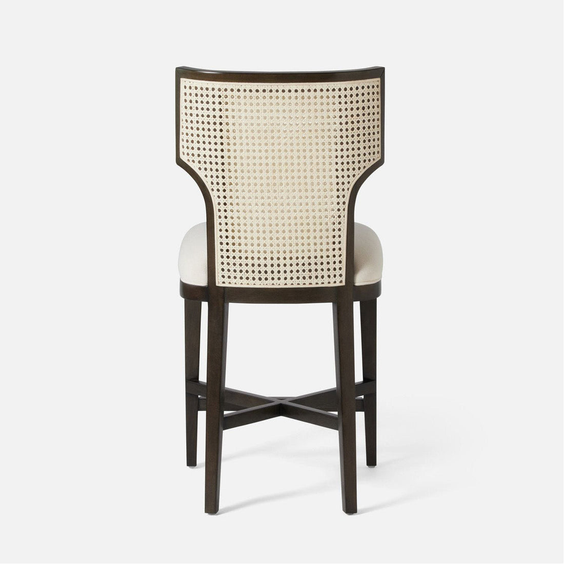 Made Goods Carleen Wingback Cane Counter Stool in Volta Fabric