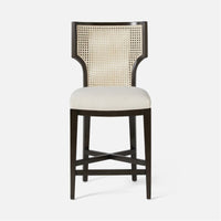 Made Goods Carleen Wingback Cane Counter Stool in Arno Fabric