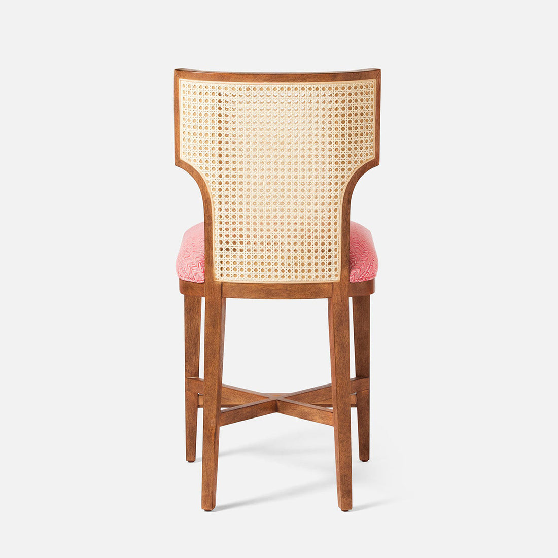 Made Goods Carleen Wingback Cane Counter Stool in Mondego Cotton Jute