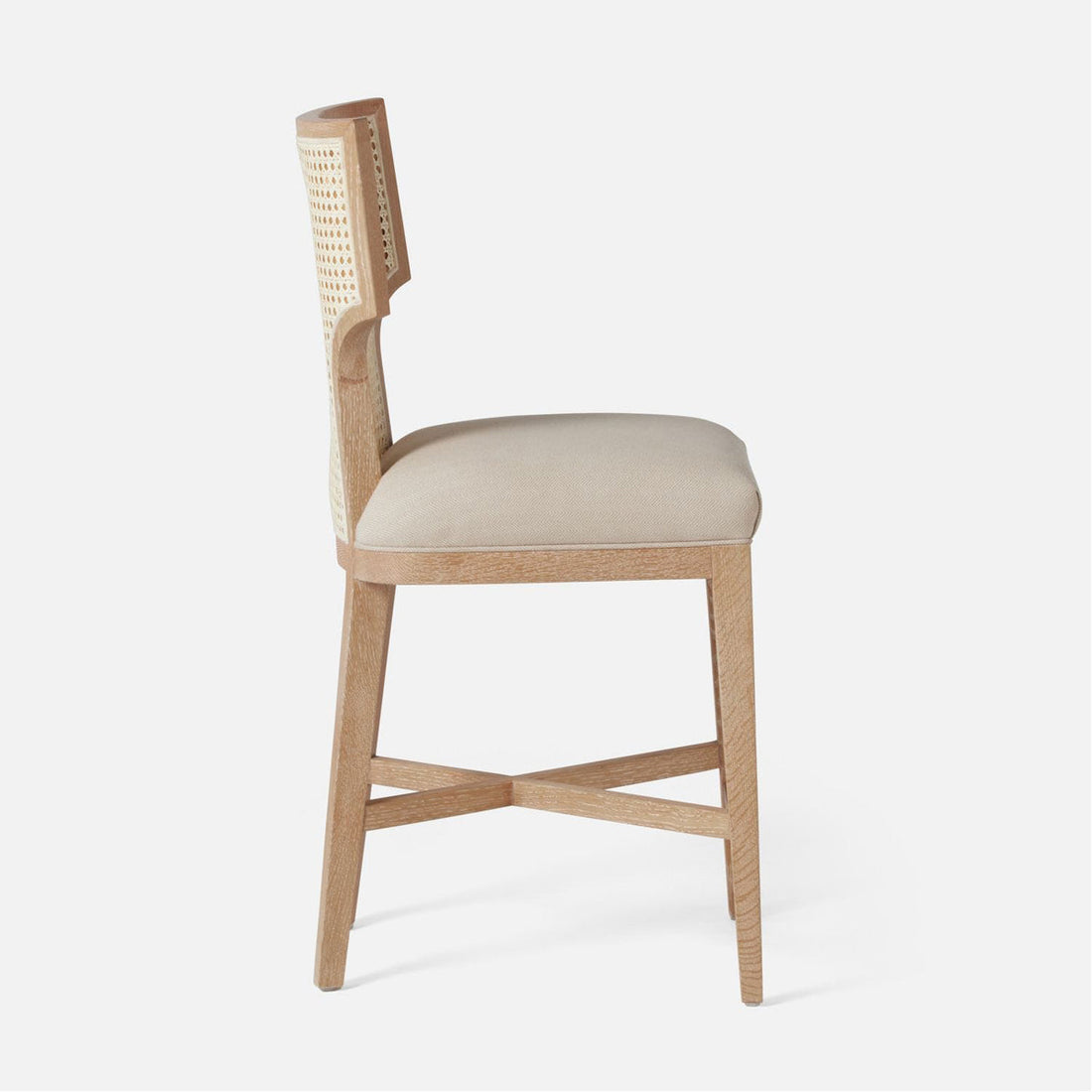 Made Goods Carleen Wingback Cane Counter Stool in Arno Fabric