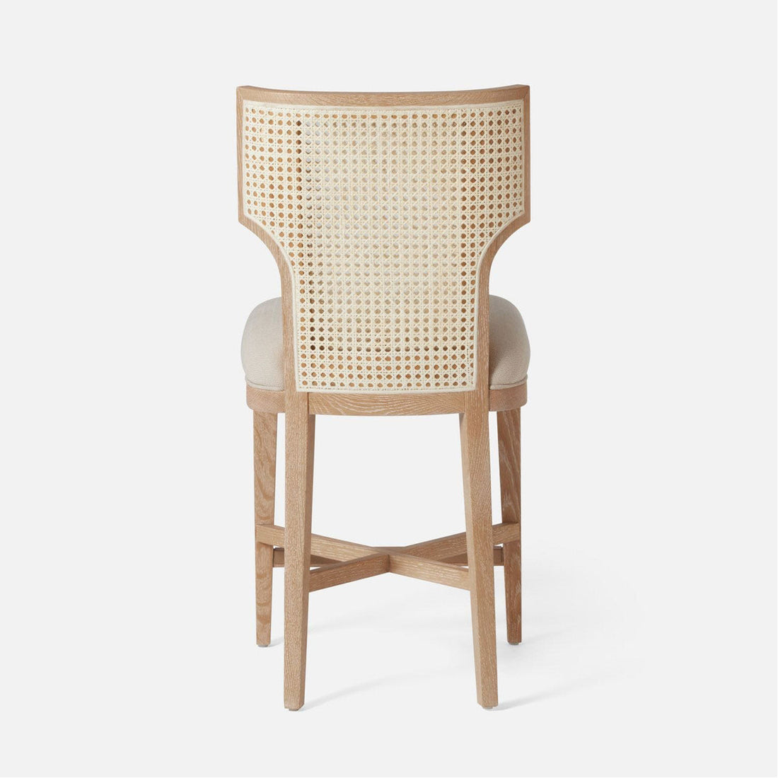 Made Goods Carleen Wingback Cane Counter Stool in Volta Fabric