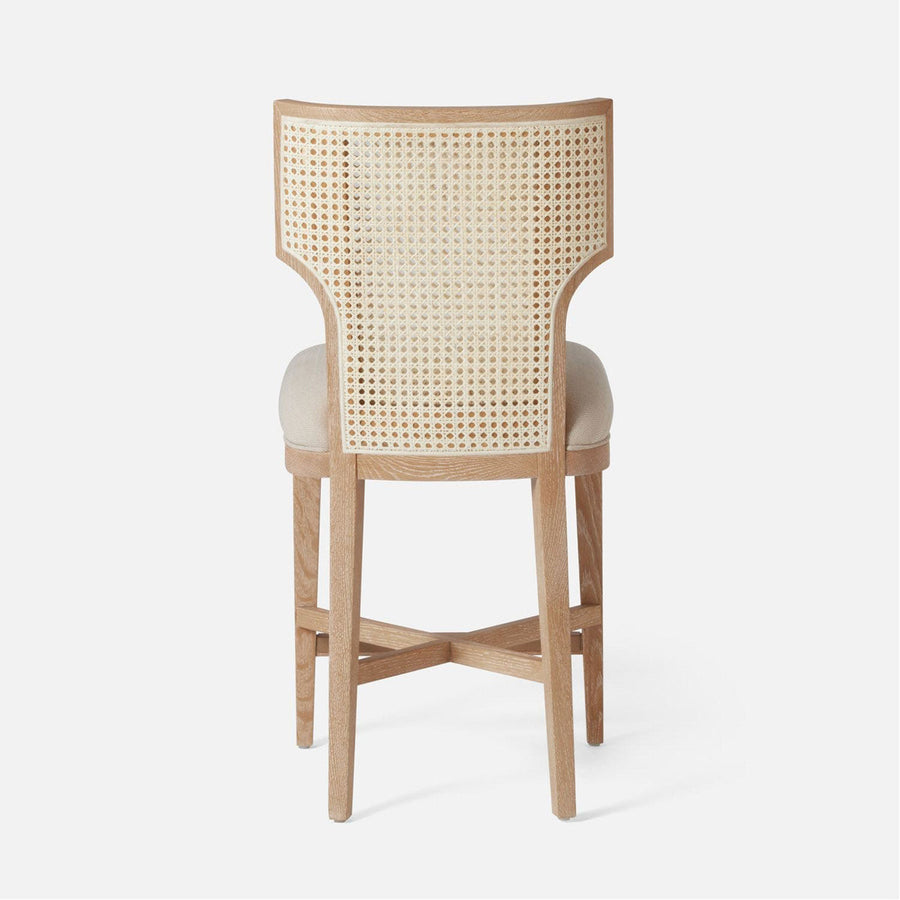 Made Goods Carleen Wingback Cane Counter Stool in Garonne Leather