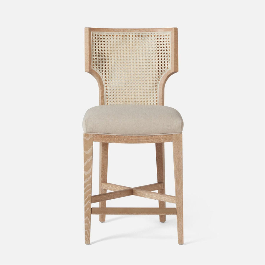 Made Goods Carleen Wingback Cane Counter Stool in Brenta Cotton/Jute