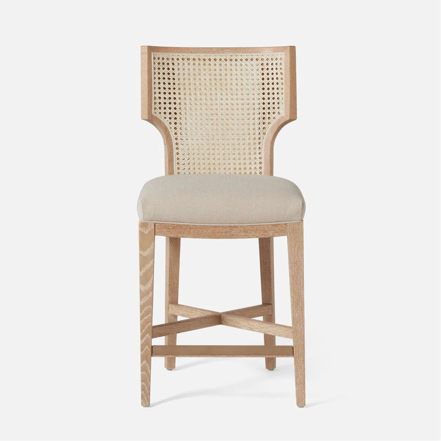 Made Goods Carleen Wingback Cane Counter Stool in Aras Mohair